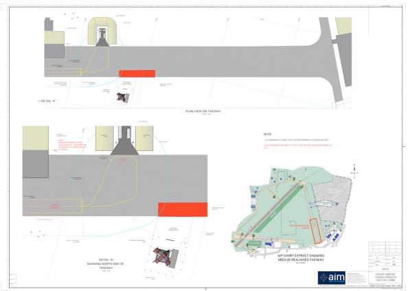 Airfield taxiway layout drawing